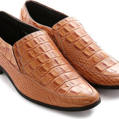 Giày Tây Nam Huy Hoàng Vân Cá Sấu HC7130 - Vàng