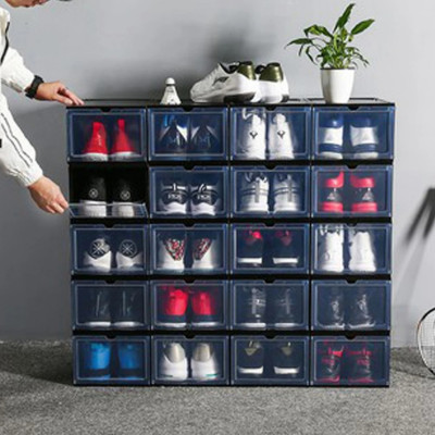 Combo 5 Hộp Đựng Giày Nhựa Cứng Cao Cấp Size Lớn Cửa Nam Châm Lắp Ráp Tiện Lợi