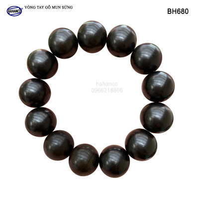 Vòng phong thủy gỗ Mun Sừng đen bóng (đủ Size) dành cho người có địa vị, thăng tiến trong công việc (BH680)