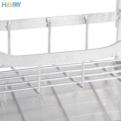 Kệ đựng dụng cụ rửa chén có giá treo inox 304 Hobby home decor KRC11