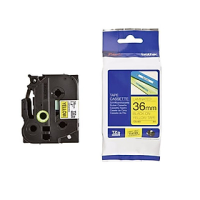 Nhãn in tiêu chuẩn Brother TZe-661, chữ đen nền vàng, 36mm x 8m - Hàng Chính Hãng