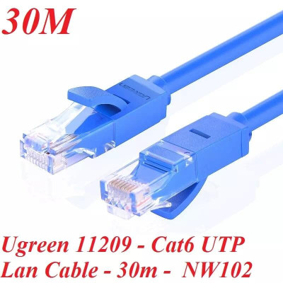 Ugreen UG11209NW102TK 30M Màu xanh Cáp mạng LAN CAT6 UPT - HÀNG CHÍNH HÃNG