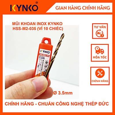 MŨI KHOAN INOX KYNKO HSS-M2-035 đường kính phi 3.5mm