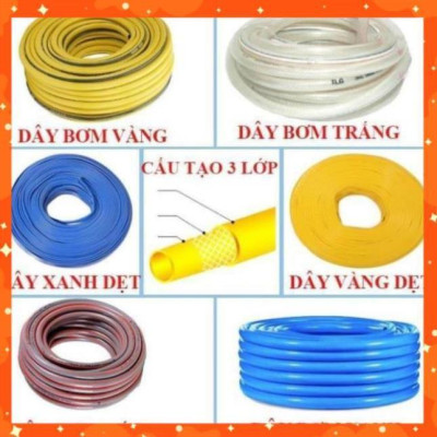Bộ dây tăng áp 3 lần vòi xịt nước rửa xe, tưới cây loại 3-5m(cút nhựa nối nhựa đen) 206843