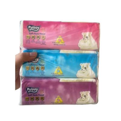 Khăn Giấy Rút Pulppy Polar Bear Bịch Khăn Giấy 180 Tờ 2 Lớp