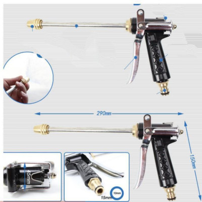  Bộ dây vòi xịt nước rửa xe, tưới cây . tăng áp 3 lần, loại 20m 206318 đầu đồng,cút,nối đen+ tặng đai