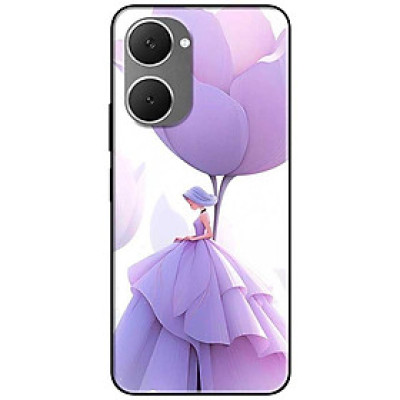 Ốp lưng cho Vivo Y03 - Y03T - Y18 - Y18S - Y18T - Y27 5G - Y28 4G - Y36 - Cô Gái Hoa Tím - Hàng Chính Hãng