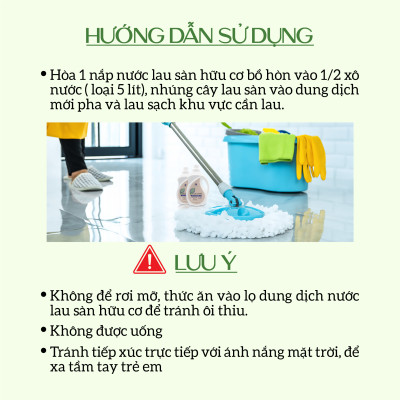 Nước lau sàn Hữu cơ Ecocare đuổi muỗi tinh dầu Sả chanh 2000ml 