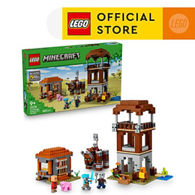 LEGO MINECRAFT 21278 Đồ Chơi Lắp Ráp Trạm Canh Của Kẻ Cướp Và Quái Thú Ravager (665 chi tiết)