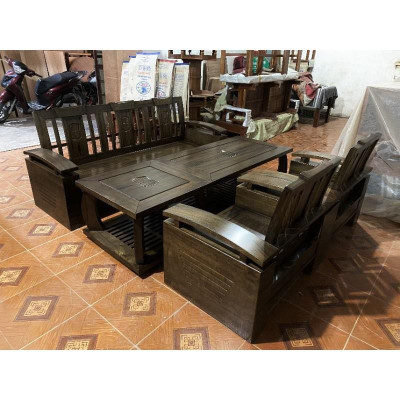 Bộ bàn ghế đối tay cong tựa cong có chấn soong [ HN]