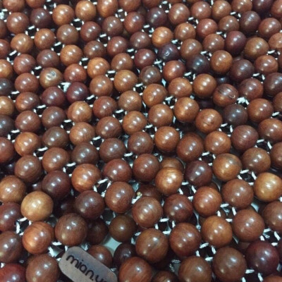 Chiếu Hạt Gỗ Hương Đỏ , kích thước 2,2mx2m hạt 1.2cm - Chiếu gỗ Mian .vn ( video, hình thật )