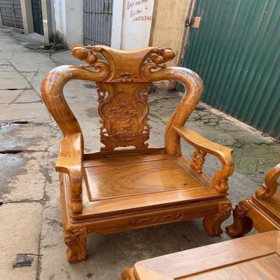 Bộ bàn ghế minh quốc đào 6 món tay 10 gỗ lim