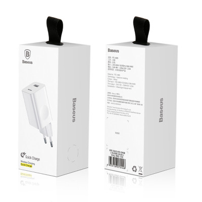 Củ Sạc Nhanh Baseus Công Suất 24W, 3A, Qualcomm QC3.0 - Hàng Chính Hãng