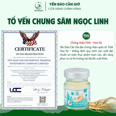Yến Đảo - Hũ Yến Sào Sâm Ngọc Linh Hỗ Trợ Bổ Phổi, Bổ Huyết, Tăng Cường Sức Đề Kháng 6 Hộp 70ml