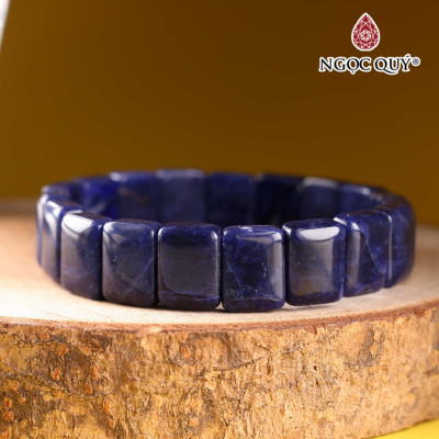Vòng bản đá lapis hạt 14x10mm mệnh thủy, mộc - Ngọc Quý Gemstones