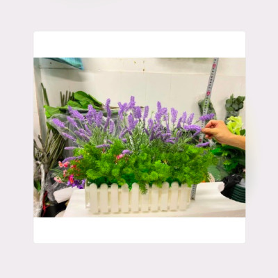 Cành hoa Lavender giả - dài 40cm - nhiều nhánh - Cây giả, hoa lụa Decor trang trí nhà cửa