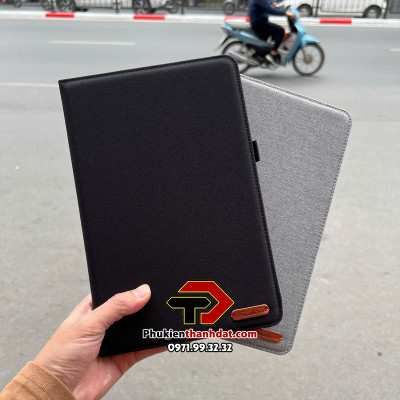 Bao da vải chống sốc cho Samsung Galaxy Tab S10+ Plus, Tab S9+ Plus, Tab S9 FE+ Plus, Tab S9, Tab S8, Tab S7 có 2 ngăn đựng thẻ tiện dụng - Hàng chính hãng