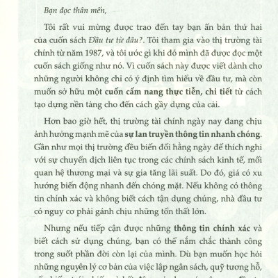 Đầu Tư Từ Đâu?