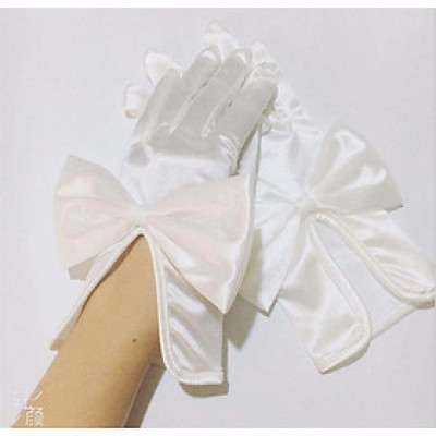 Găng tay cô dâu phi bóng xẻ cổ tay hở đính nơ phi mẫu đẹp Giangpkc SP2214266