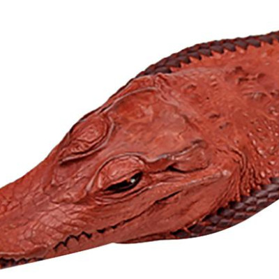 Thắt Lưng Nam Da Cá Sấu Nguyên Con Lớn Đầu Cá Sấu Huy Hoàng HT4253 - Nâu Đỏ