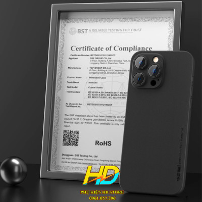 Ốp Lưng Siêu Mỏng Dành Cho iPhone 14 Pro Max / 14 Pro / 14 Plus / 14 Chính Hãng Memumi Không Bám Vân Tay, Bảo Vệ Camera - Hàng Chính Hãng
