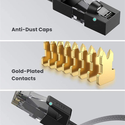 Ugreen UG70678NW135TK 1M Cat6E FTP cáp nối mạng truyền dữ liệu giữa các máy tính - HÀNG CHÍNH HÃNG