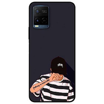 Ốp lưng dành cho Vivo Y21 - Vivo Y21s mẫu Bad Boy Nón Đen