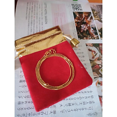 Dây chuyền nam nữ, Kiểu xương rắn, 1li, Kèm túi nhung Cung hỷ, Phù hợp nam nữ