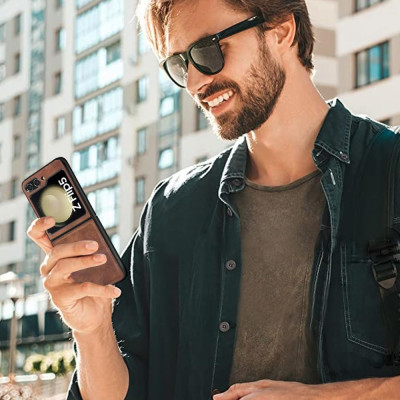 Ốp lưng cho SamSung Galaxy Z Flip 3, Z Flip 4 , Z Flip 5, Z Flip 6 chính hãng X-level dạng mềm bằng da PU, chống sốc chống bụi bẩn - hàng nhập khẩu