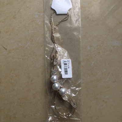  Vòng cổ dài hình chiếc lá đính hạt lấp lánh cho nữ