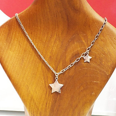 Dây chuyền ngôi sao kép bất đối xứng nam nữ xu hướng thời trang mới