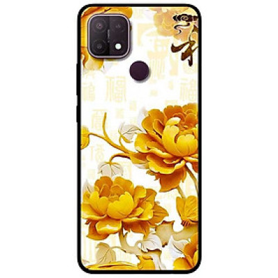 Ốp lưng dành cho Oppo A15 - A15s mẫu Mẫu Đơn Vàng
