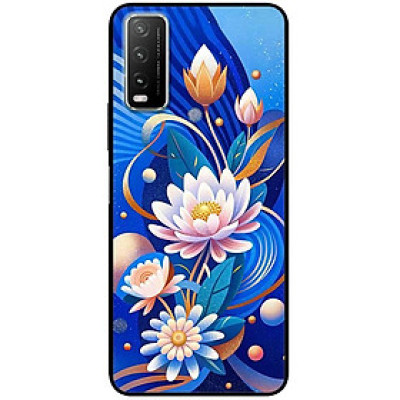 Ốp lưng cho Vivo Y12s - Y20 - Y20s - Y21 - Y21s - Y33s - Y33T - Sen Hồng Xanh Đẹp - Hàng Chính Hãng