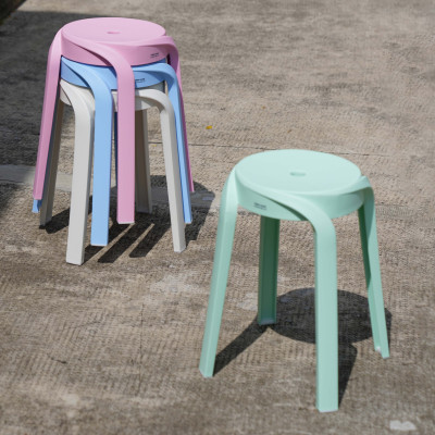 Ghế đôn nhựa đúc lốc xoáy, có thể xếp chồng lên nhau, tiết kiệm diện tích - Cobihome