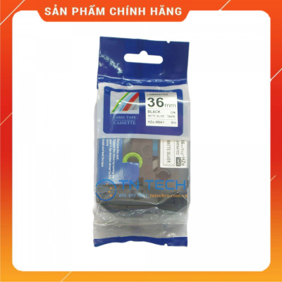 Nhãn In HZE-M961 - Đen nền bạc 36mm x 8m - Dùng cho máy in BROTHER - AIMO - PUTY [Hàng nhập khẩu]