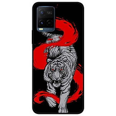 Ốp lưng dành cho Vivo Y21 - Vivo Y21s mẫu Hổ Trắng Đỏ