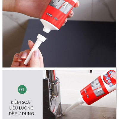 Gel tẩy mốc đa năng LKB 120ml - Tẩy nấm mốc silicon, gioăng cao su máy giặt, mốc chân tường - Loại Cực Mạnh - Hàng Chính Hãng