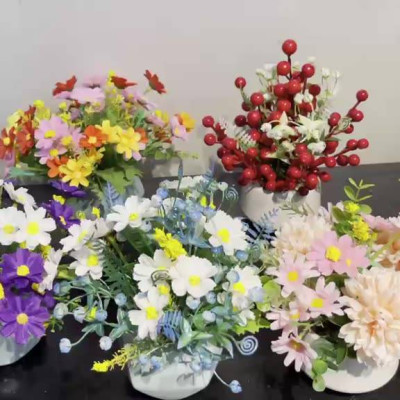 Bình hoa giả để bàn đồng giá - cao từ 15cm đến 18cm - Cây giả, hoa lụa Decor trang trí nhà cửa