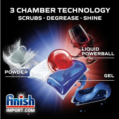 Viên Rửa Chén Bát Finish Quantum Ultimate Túi 60 Viên,  Nhập Đức Chính Hãng