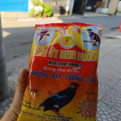 1 bịch cám ớt dinh dưỡng cho nhồng, két, cưỡng, sáo (500Gram)