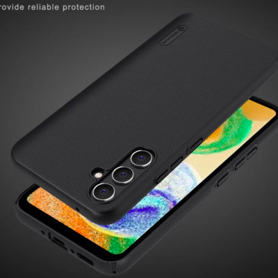 Ốp Lưng Sần chống sốc cho Samsung Galaxy A24 hiệu Nillkin Super Frosted Shield (Đính kèm giá đỡ hoặc miếng dán từ tính) - Hàng Chính Hãng