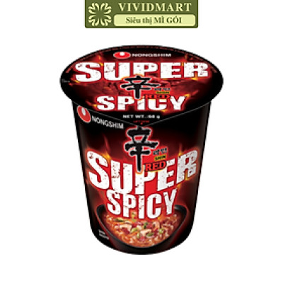 NONGSHIM - Mì ly Nongshim Shin Red Siêu cay, Mì ly Siêu cay Shin Red Nongshim, Mì Shin Red Nongshim ly (68g/ly)