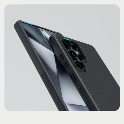 Ốp lưng sần chống sốc cho Samsung Galaxy S25 Ultra mặt lưng nhám hiệu Nillkin Super Frosted Shield Pro cho mặt lưng nhám chống trơn trượt tay, khả năng chống sốc cực tốt, chất liệu cao cấp - Hàng nhập khẩu