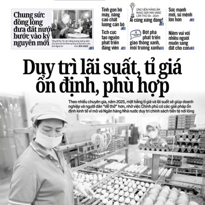 Nhật báo Người Lao Động từ ngày 30-12-2024 đến 05-01-2025