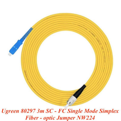 Ugreen UG80297NW224TK 3M SC-FC Màu vàng Cáp nhảy quang Single mode Simplex Fiber - HÀNG CHÍNH HÃNG