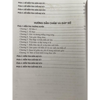 Sách - Đề kiểm tra Toán 7
