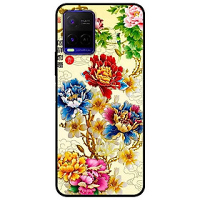 Ốp lưng dành cho Vivo Y21 - Vivo Y21s mẫu Mẫu Đơn Vàng Xanh