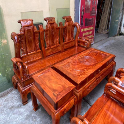 Bộ Bàn Ghế Tần Thủy Hoàng Gỗ Xà Cừ