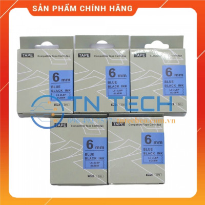 Nhãn in TEPRA - EPSON LC-2LBP (SC6BW) – Chữ đen nền xanh dương 6MM X 8M  - Dùng cho máy in nhãn TEPRA - EPSON [Hàng nhập khẩu]