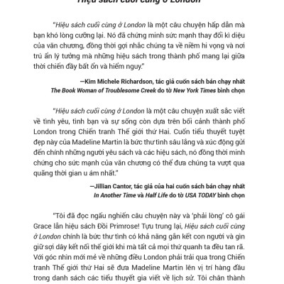 HIỆU SÁCH CUỐI CÙNG Ở LONDON - TIỂU THUYẾT VỀ CHIẾN TRANH THẾ GIỚI THỨ HAI_TV